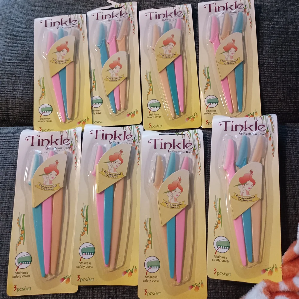 8 Pack NEW Tinkle Eyebrow Razors - 8 Pack Bundle